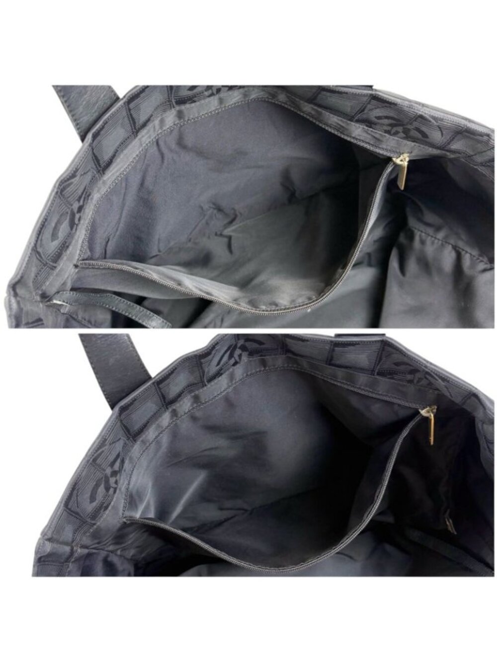 ★SOLD★ Chanel New Travel Line Tote Black Nylon Jacquard - Picture 8 of 13